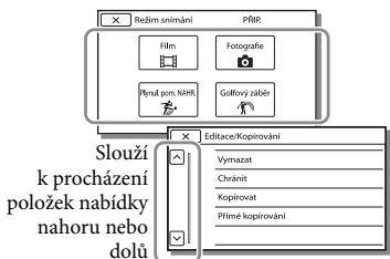 SONY HDR-PJ660 - Použití nabídek - 3