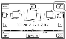 SONY HDR-TD30VE - Přehrávání videoklipů a fotografií z mapy (HDR-TD30VE) - 1