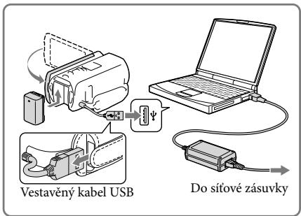 SONY HDR-TD30VE - Nabíjení modulu akumulátoru pomocí počítače - 1