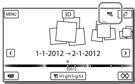 SONY HDR-TD30VE - Prehrávanie záberov v externom mediálnom zariadení na kamkordéri - 1