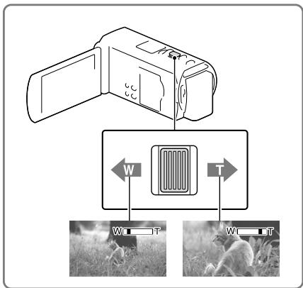 SONY HDR-TD30VE - A motoros zoom karját mozgatva nagyíthatja vagy kicsinyítheti a kép méretét. - 1