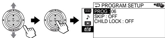 SONY KP-FS43M61 - Blocage des chaînes ("CHILD LOCK") - 3
