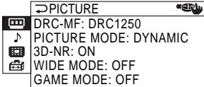 SONY KP-FS43M61 - Changement du réglage "PICTURE" - 3