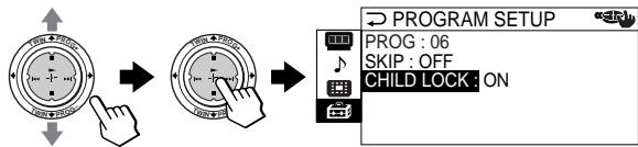 SONY KP-FS43M61 - Blocage des chaînes ("CHILD LOCK") - 5