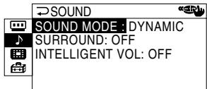 SONY KP-FX53M61 - Changing the "SOUND" setting - 6