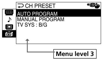 SONY KP-FX53M61 - Introducing the menu system - 2