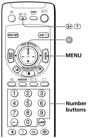 SONY KP-FX53M61 - Changing the "SETUP" setting - 1