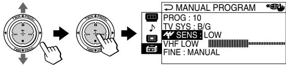 SONY KP-FX53M61 - If the TV signal is too strong and the picture is distorted, you can adjust the TV reception sensitivity. - 2