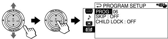 SONY KP-FX53M61 - Blocking channels ("CHILD LOCK") - 3