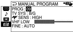 SONY KP-FX53M61 - Presetting channels manually - 4