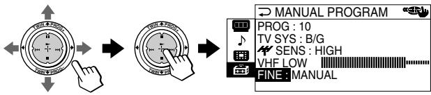 SONY KP-FX53M61 - If you are not satisfied with the picture and sound quality, you may be able to improve them by using the "FINE" tuning feature. - 3