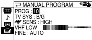 SONY KP-FX53M61 - Presetting channels manually - 6