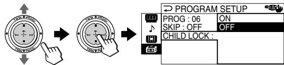 SONY KP-FX53M61 - Blocage des chaînes ("CHILD LOCK") - 4