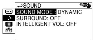 SONY KP-FX53M61 - Changement du réglage "SOUND - 5