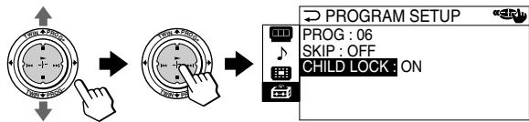 SONY KP-FX53M61 - Blocage des chaînes ("CHILD LOCK") - 5
