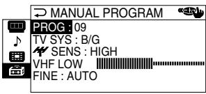 SONY KP-FX53M61 - Presetting channels manually - 2
