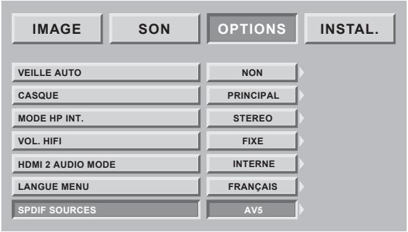 SAGEM AXIUM HD-D45H G4-T - Réglage de la sortie SPDIF - 1