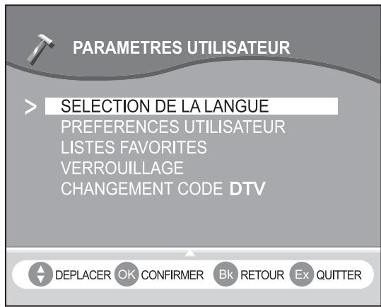SAGEM AXIUM HD-D45H G4-T - Sélection de la langue - 2