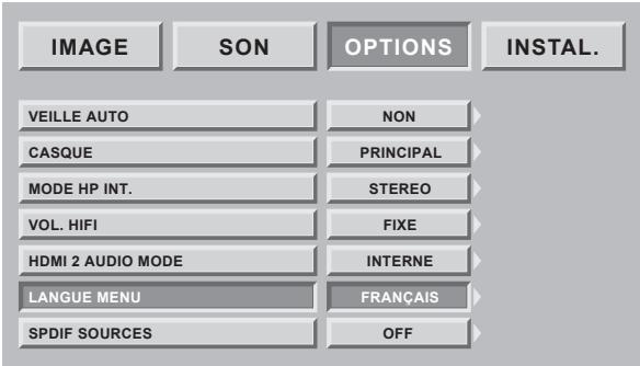 SAGEM AXIUM HD-D45H G4-T - Choix de la langue menu - 1