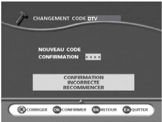 SAGEM AXIUM HD-D45H G4-T - Changement du code - 3