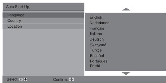 SONY KDL-20B4050 - 4: Sélection de la langue, du pays ou de la région et de la situation - 3