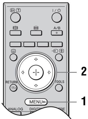 SONY KDL-20B4050 - Navigation dans les menus - 1