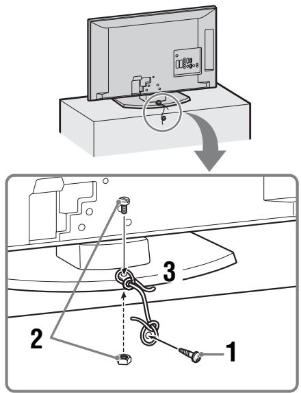 SONY KDL-32S5500 - 4: Fissaggio antirovesciamento del teilevisore - 1