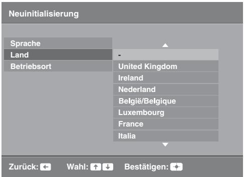 SONY KDL-32S5500 - 7: Auswahlen der Menüsprache, des Landes/der Region und des Betriebsortes - 2