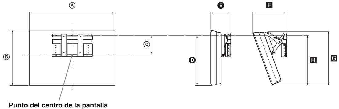 SONY KDL-32S5500 - Tabla de dimensiones de instalación del televisor - 3