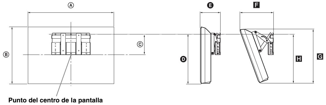 SONY KDL-32S5500 - Tabla de dimensiones de instalación del televisor - 2