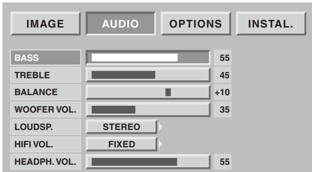 SAGEM HTD 501 - Sound adjustment - 1