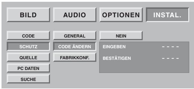 SAGEM HTD 501 - Änderung des Schutzcodes - 2