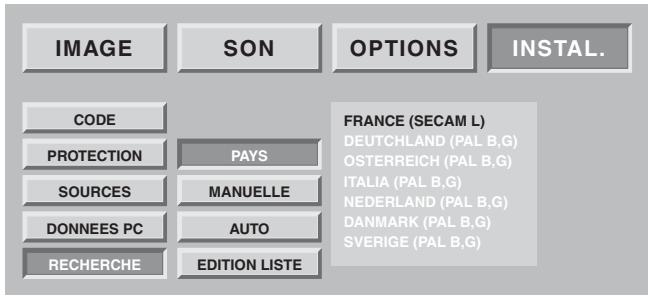 SAGEM HTD 501 - Choix de la norme de votre pays - 2