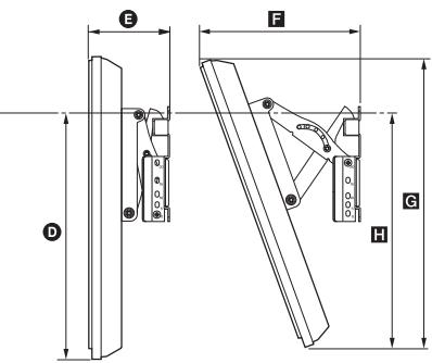 SONY KDL-40EX600 - Tabela de dimensiones de instalacao do televisor - 4