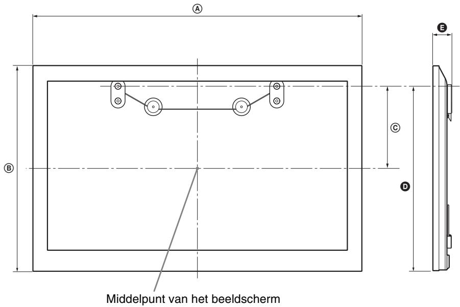 SONY KDL-55NX810 - Tabel met installatie-afmetingen (SU-WH500) - 1