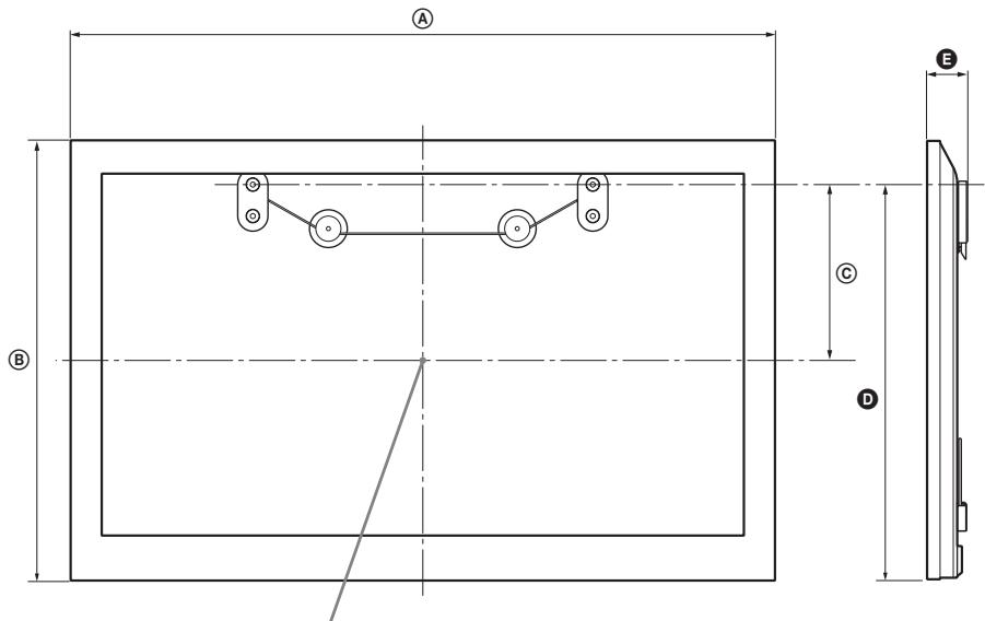 SONY KDL-55NX810 - Tabla de dimensiones de instalación del televisor (SU-WH500) - 1