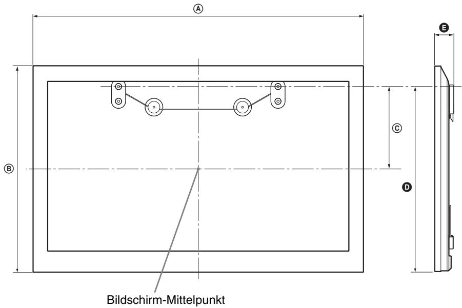 SONY KDL-55NX810 - Tabelle der Fernsehgeräte-Installationsabmessungen (SU-WH500) - 1