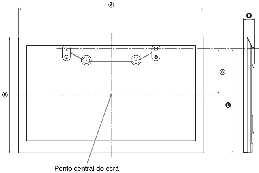 SONY KDL-55NX810 - Tabela de dimensões de instalação do televisor (SU-WH500) - 1