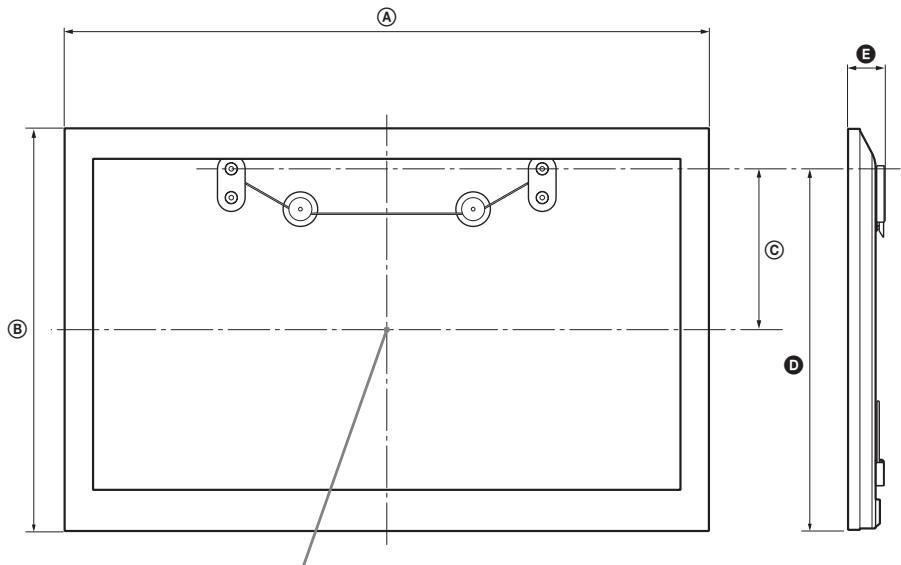SONY KDL-55NX810 - Tabella delle dimensioni di installazione del televisore (SU-WH500) - 1