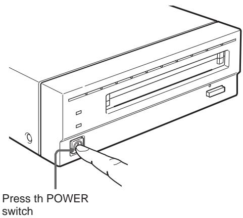 Press th POWER switch
