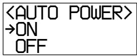 SONY RM-LP204 - Bougez le pavé de défilament pour sélectionner "AUTO POWER", puis appuyez sur le pavé pour entra r la sélection. - 1