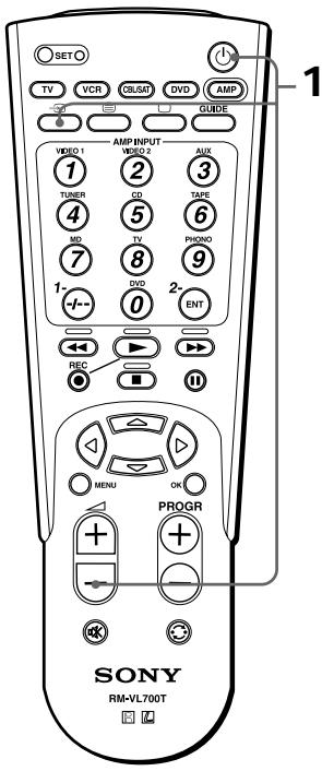 SONY RM-VL700T - Löschen aller Einstellungen — Zurücksetzen der Fernbedienung auf ihre werkseitigen Einstellungen - 1