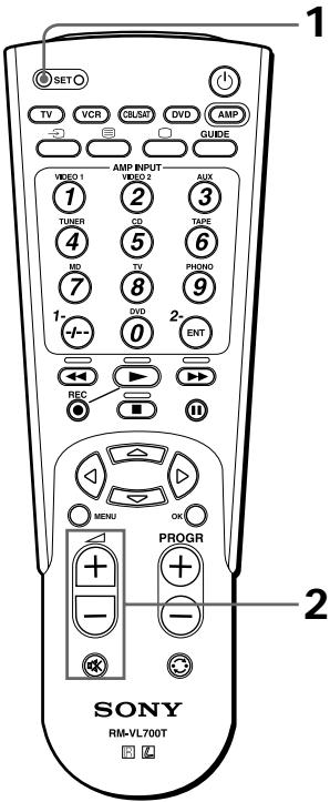 SONY RM-VL700T - Regeln der Lautstärke von Videokomponenten, die an ein Audiosystem angeschlossen sind - 1