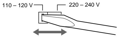 SONY CDP-CX153 - Ajuste del selector de tension (excepto para los Países Europeo y Canadiense) - 1