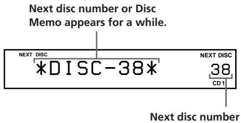SONY CDP-CX153 - Specifying the Next Disc to Play - 1