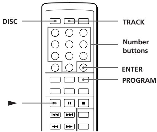 SONY CDP-CX153 - Creating a program using the remote - 1
