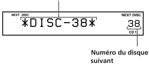 SONY CDP-CX153 - Specification du prochain disque selectionné - 1