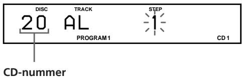 SONY CDP-CX153 - Oprettelse af et program fra afspilleren - 2
