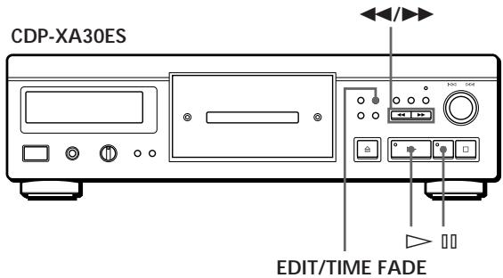 CDP-XA30ES EDIT/TIME FADE