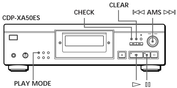 CDP-XA50ES CHECK CLEAR AMS PLAY MODE